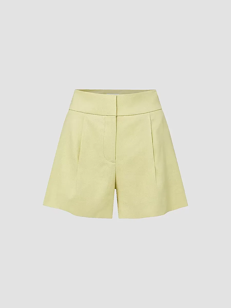 Haina Linen-Blend Shorts by Veronica Beard