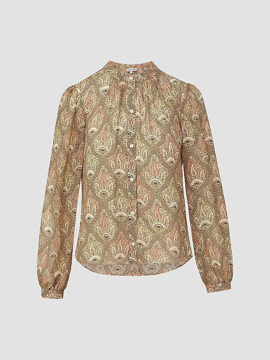 Ashlynn Paisley Silk Top by Veronica Beard