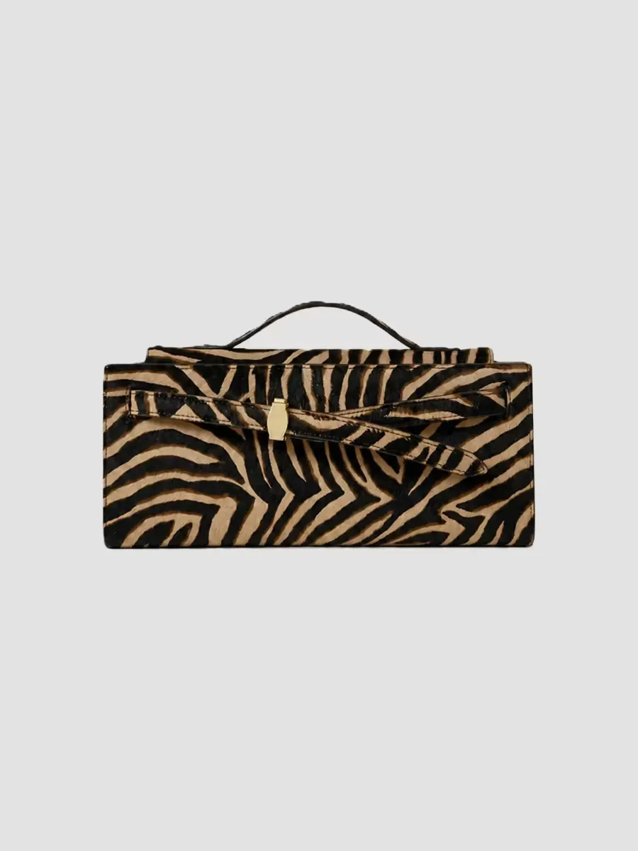 Dash Ziger Printed Calf Hair Clutch