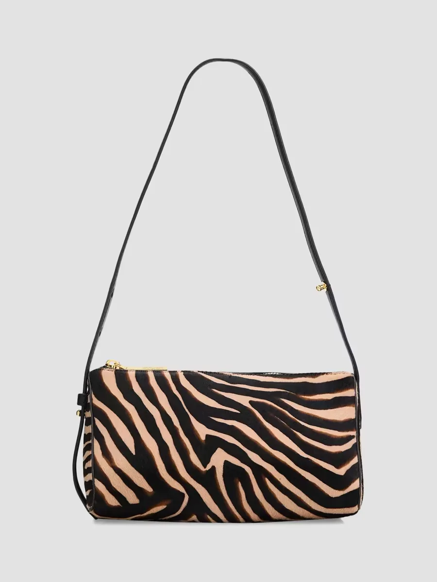 Ziger Prism Calf Hair Shoulder Bag by Veronica Beard
