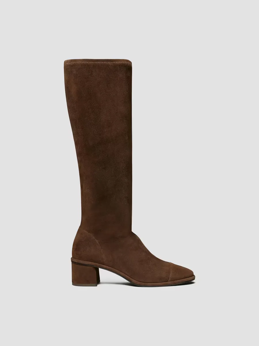 55MM Suede Knee-High Boots by Tory Burch