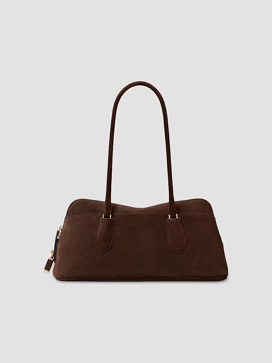Lock Suede East-West Satchel by Tory Burch