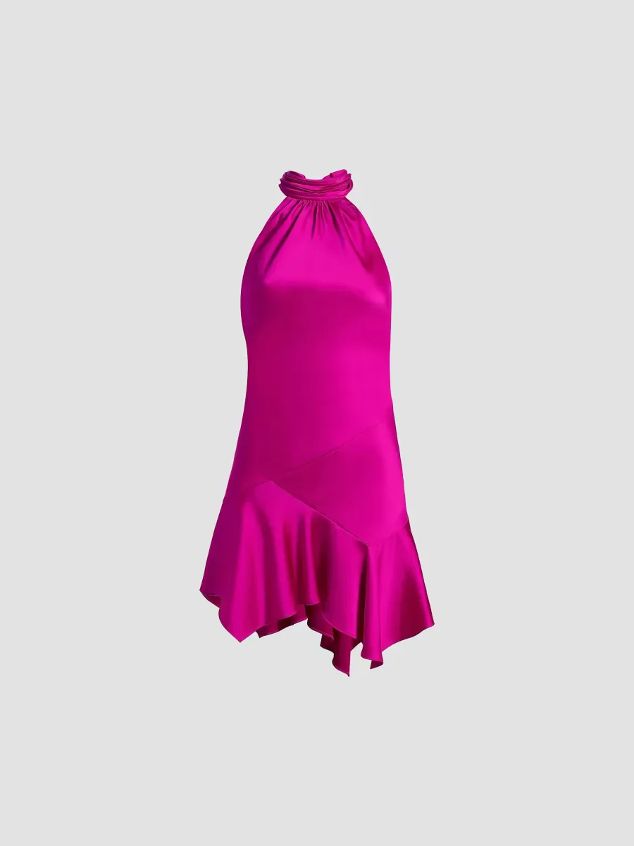 Nari Satin Halter Minidress by Ramy Brook