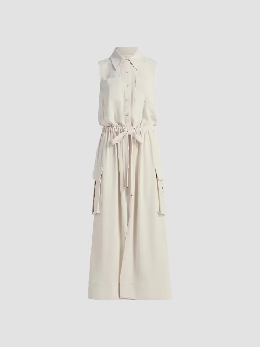 Payton Drawstring-Waist Sleeveless Midi-Dress by Ramy Brook