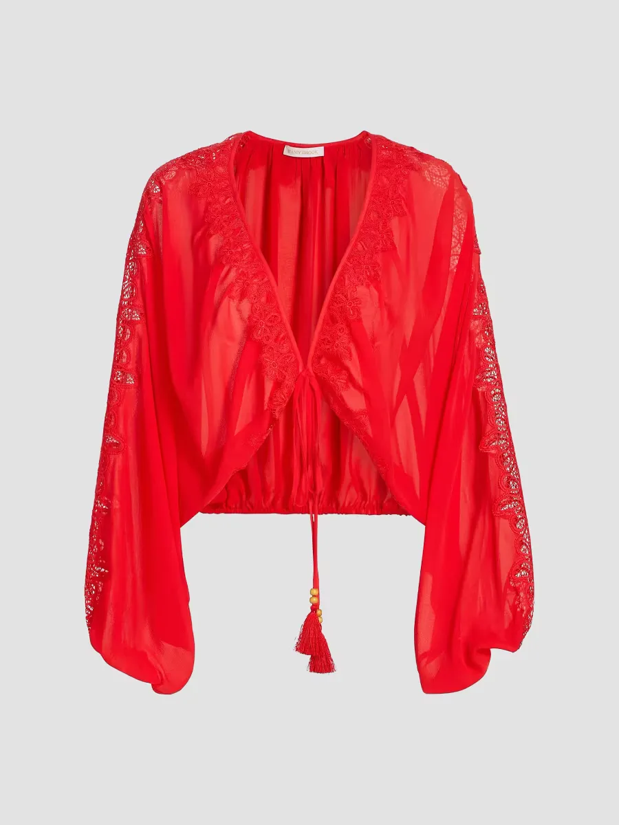 Angie V-Neck Blouse by Ramy Brook