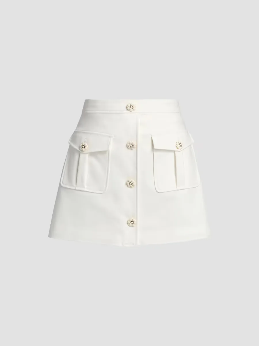 Briella Cotton-Blend Miniskirt by Ramy Brook