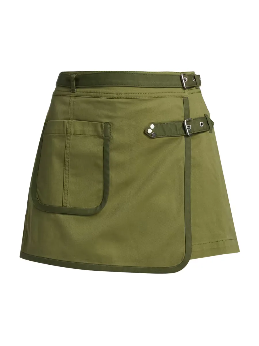 Houston Cotton Twill Buckled Skort by Derek Lam