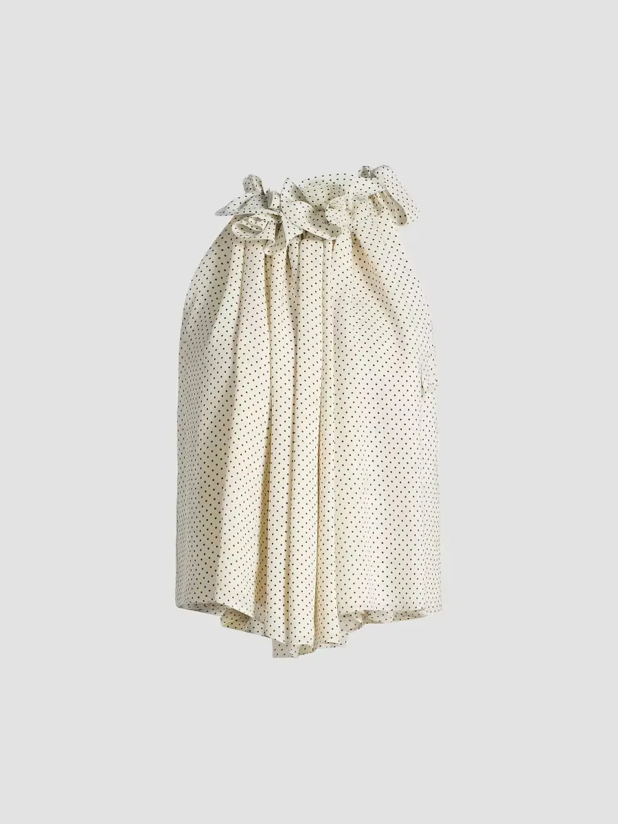 Paisley Dot Georgette Trapeze Top by Derek Lam