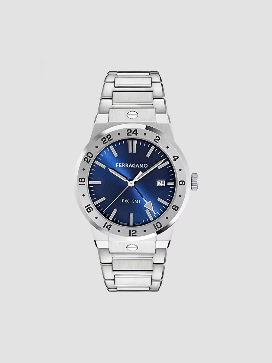 F-80 Classic GMT 41MM Stainless Steel Bracelet Watch