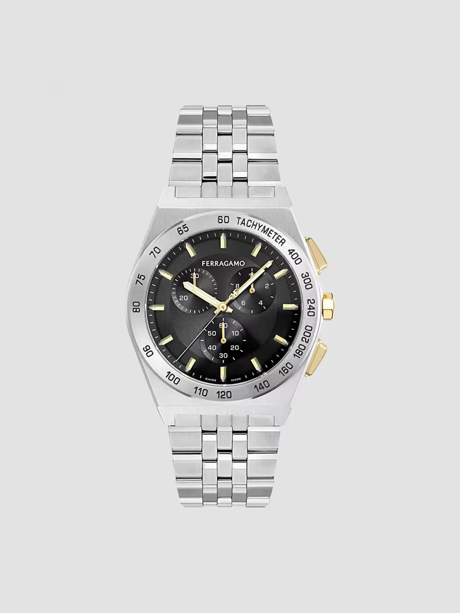 Vega New Chrono 42MM Stainless Steel Bracelet Watch by Ferragamo