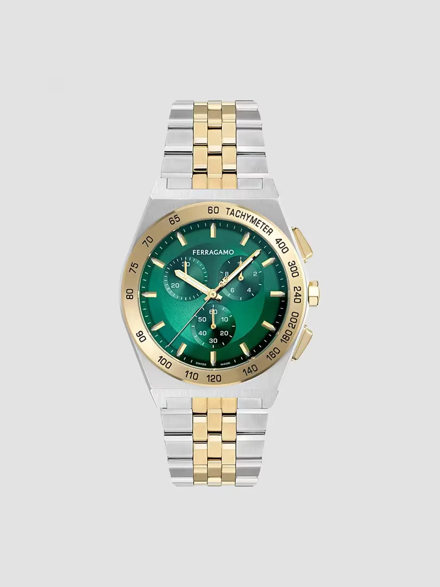 Vega New Chrono 42MM Two-Tone Bracelet Watch