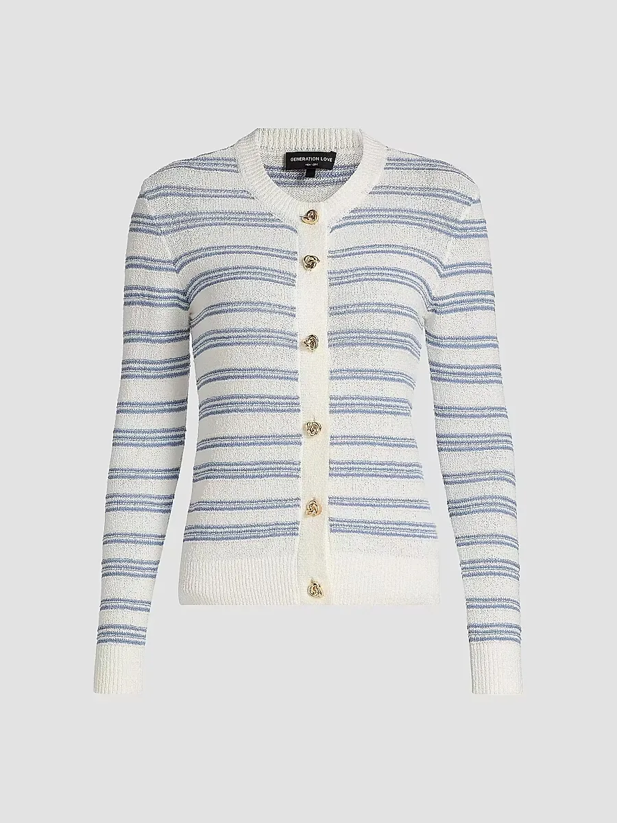 Laurel Striped Cardigan by Generation Love