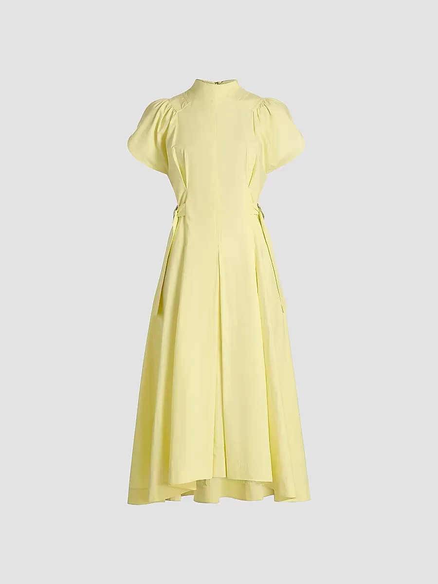 Puff Sleeve Side-Tie Cotton Poplin Midi-Dress by 3.1 Phillip Lim