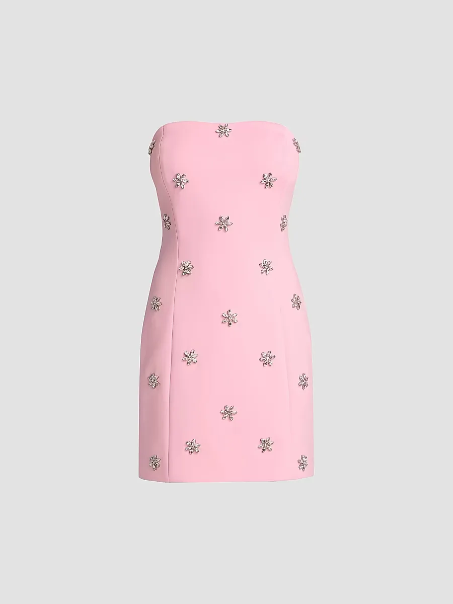 Pixie Crystal Strapless Minidress by Generation Love