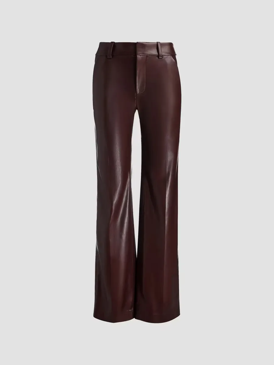 Alexander Faux-Leather Straight-Leg Pants
