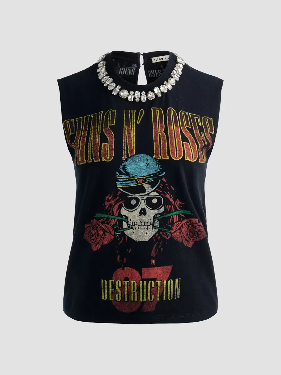 Micah Embellished Muscle T-Shirt by Alice + Olivia