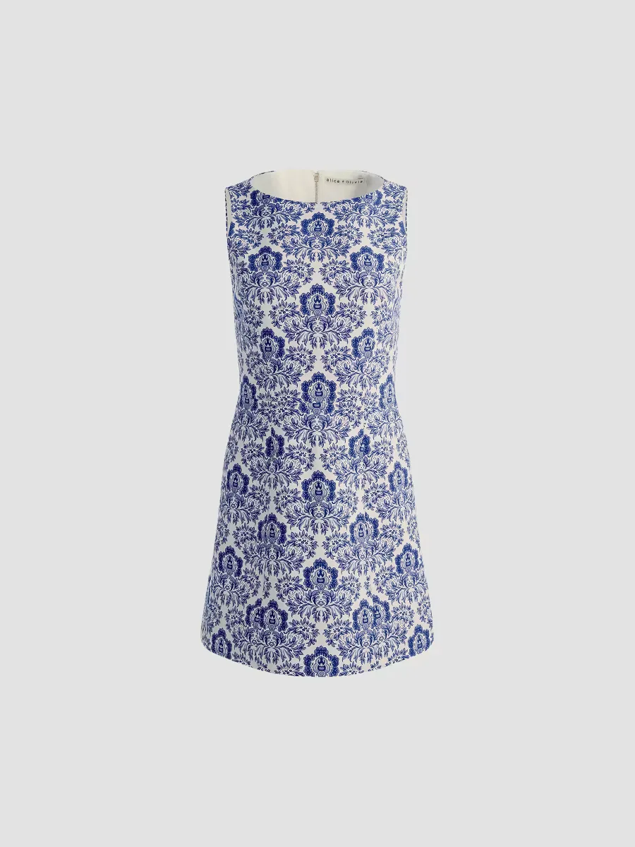 Eva Damask A-Line Minidress by Alice + Olivia