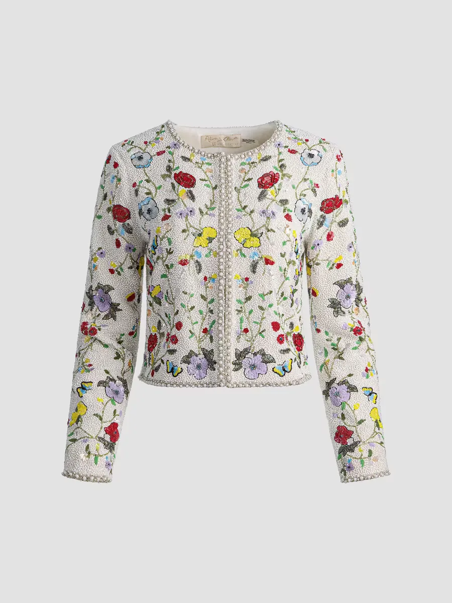 Kidman Embellished Boxy Jacket by Alice + Olivia