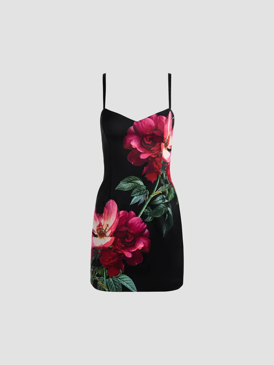 Nina Floral Sweetheart Minidress by Alice + Olivia