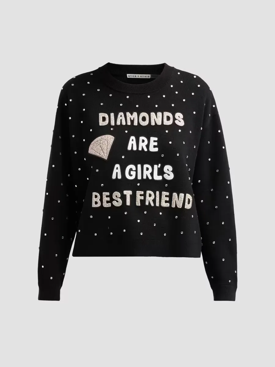 Perry Diamonds Are a Girls Best Friend Sweater by Alice + Olivia