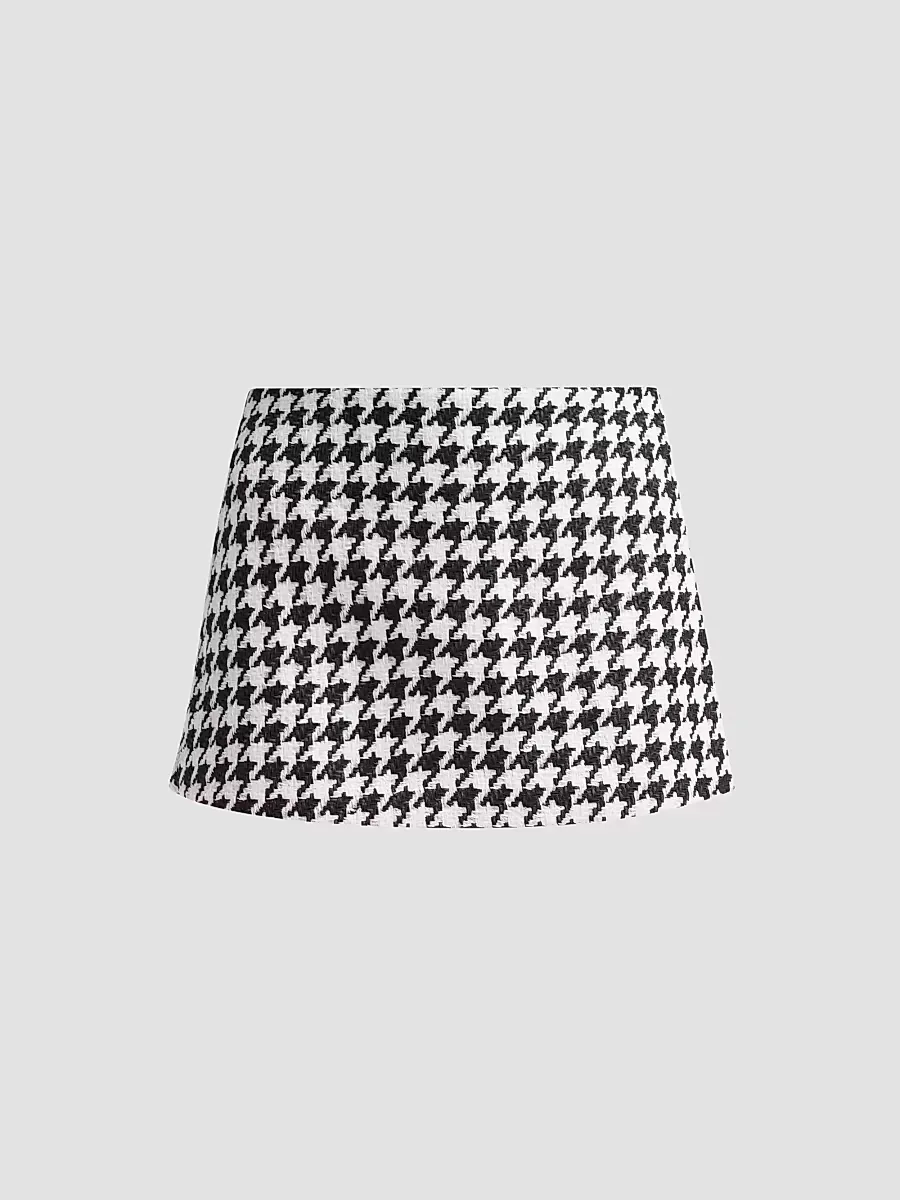 Lakelyn Houndstooth Mini Skort by Alice + Olivia