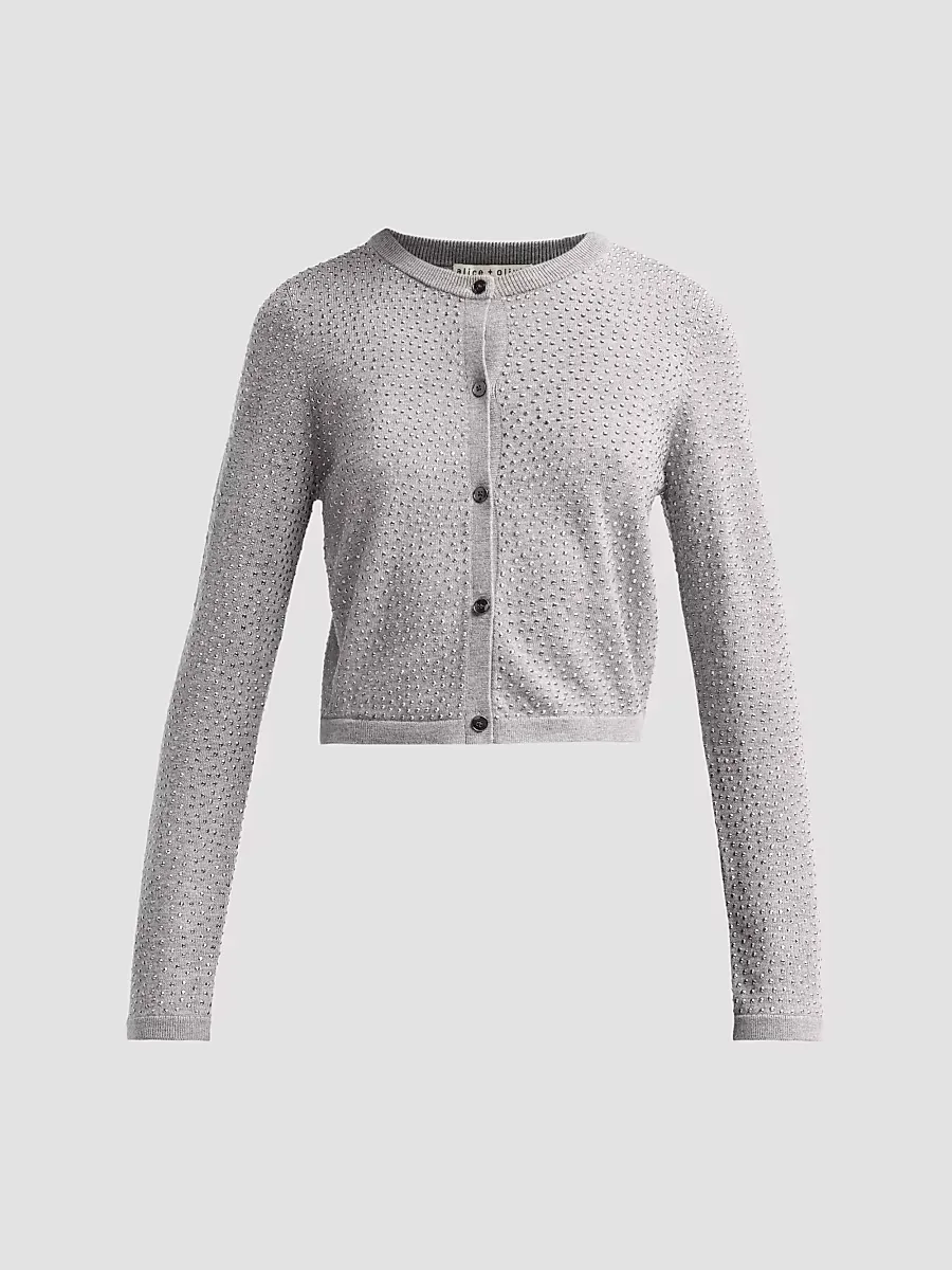 Carson Embellished Wool Cardigan
