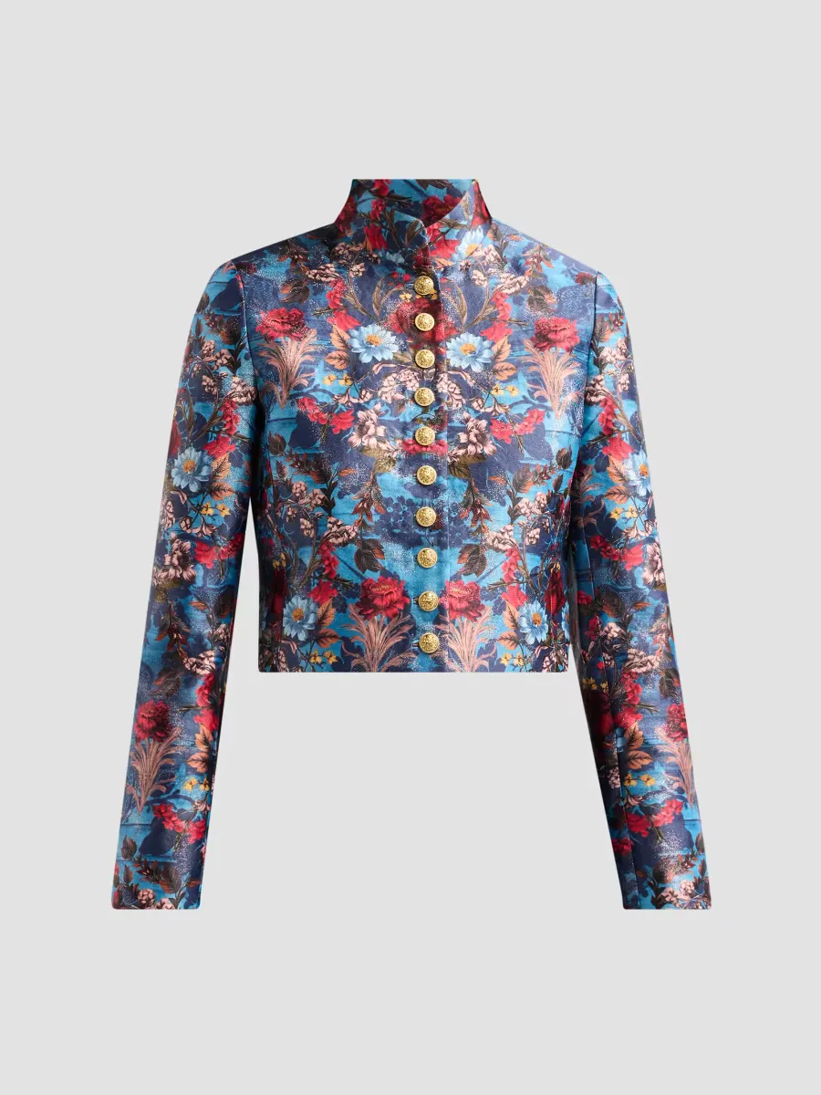 Emerson Floral Jacquard Military Jacket