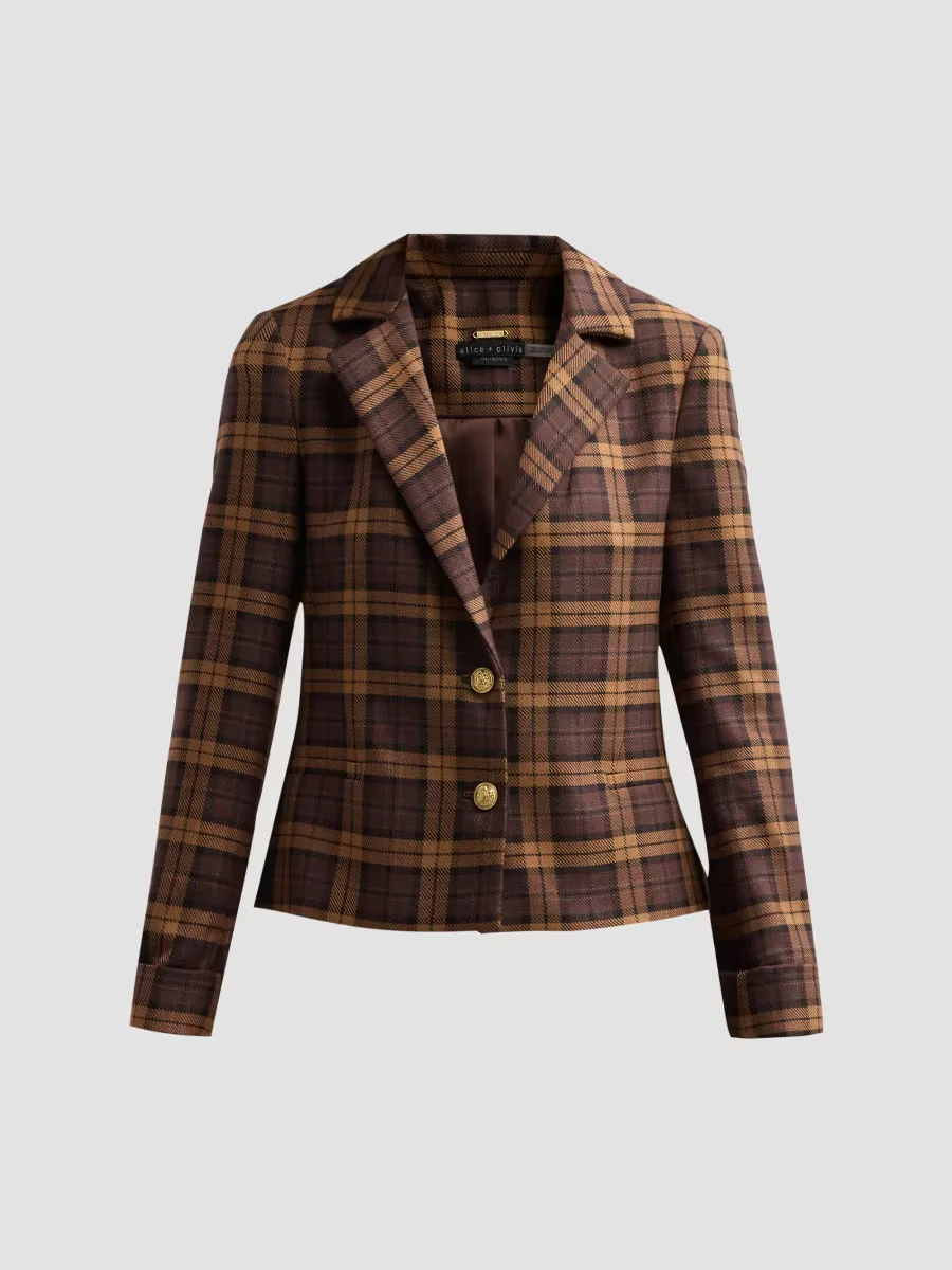 Macey Check Blazer by Alice + Olivia
