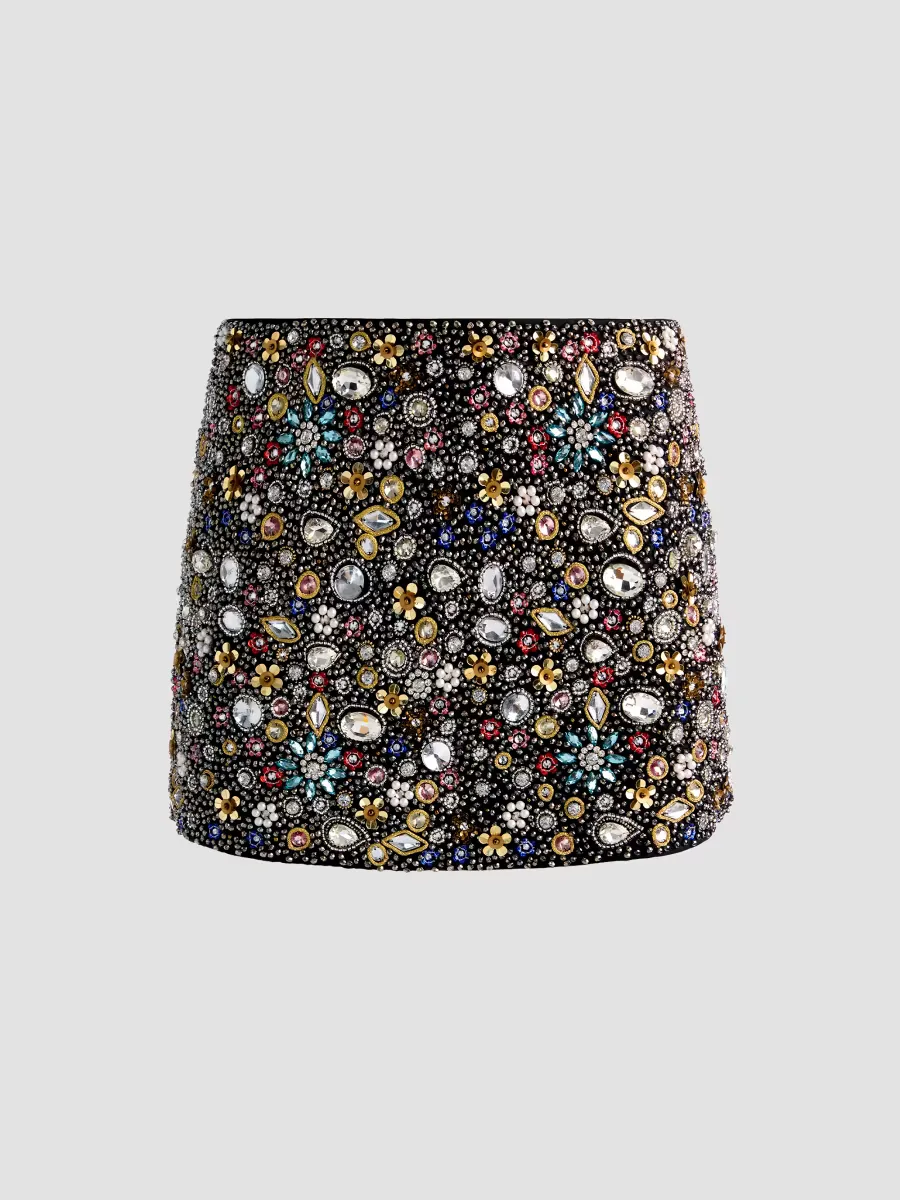 Rubi Embellished Micro Mini Skirt