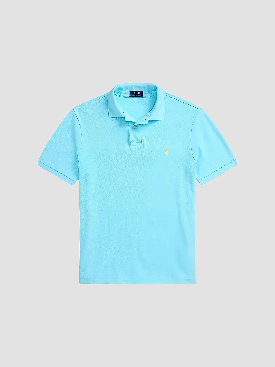 Custom-Slim-Fit Mesh Polo Shirt