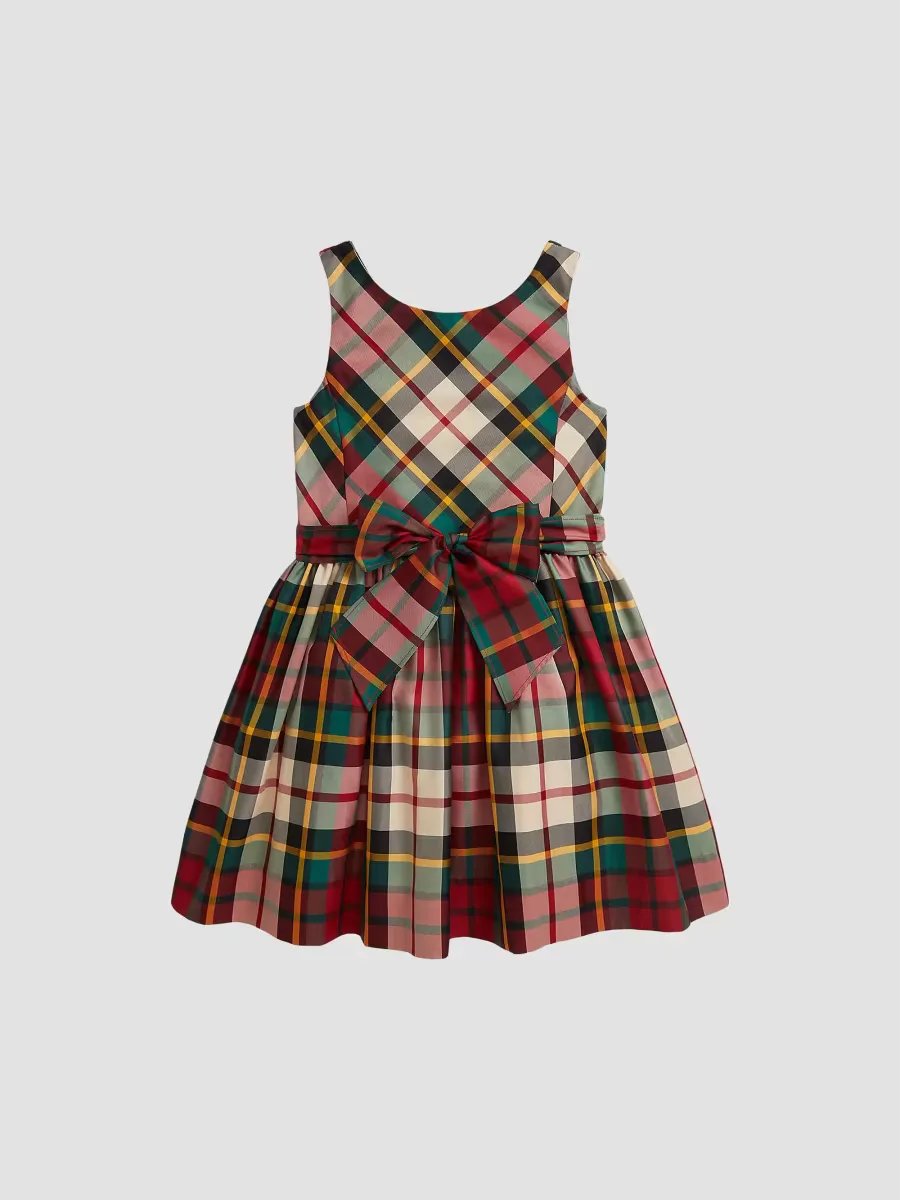 Plaid Taffeta Sleeveless Dress by Polo Ralph Lauren