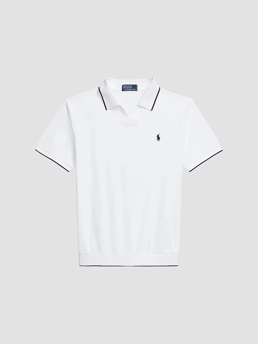 Jacquard Mesh Cotton Polo Shirt by Polo Ralph Lauren