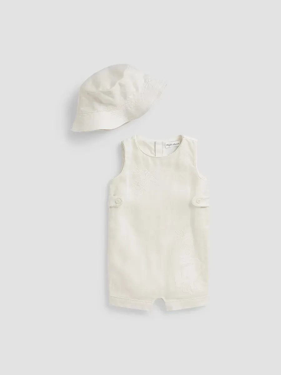 Linen Shortall & Bucket Hat Set by Polo Ralph Lauren