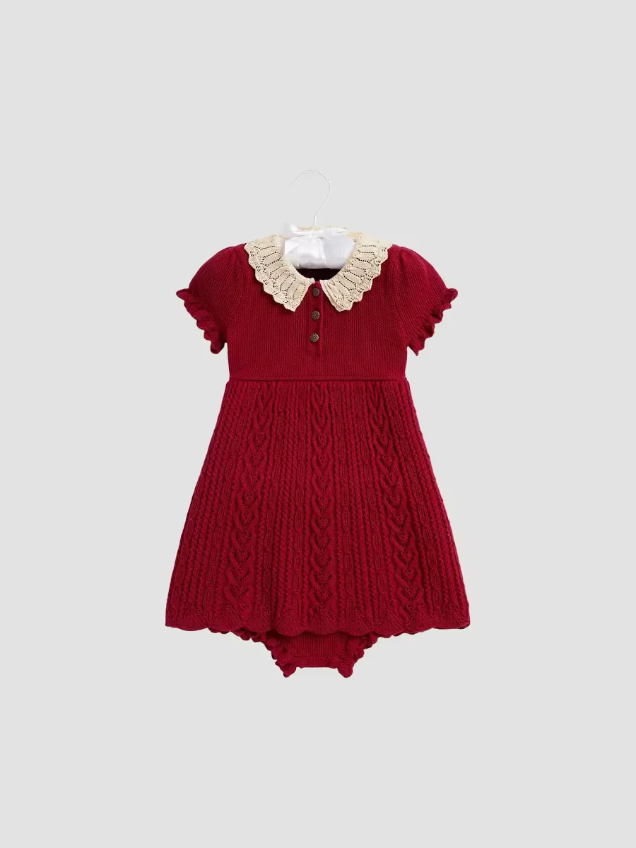 Pointelle Cotton-Blend Dress & Bloomers Set by Polo Ralph Lauren
