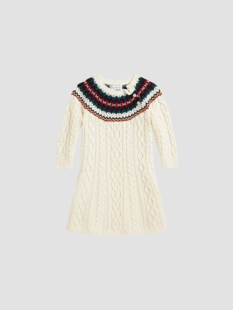 Fair Isle-Inspired Cotton Sweaterdress by Polo Ralph Lauren