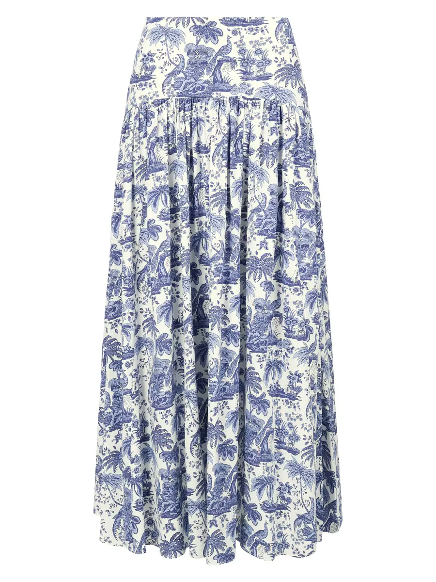 Procida Cotton Toile Maxi Skirt by STAUD