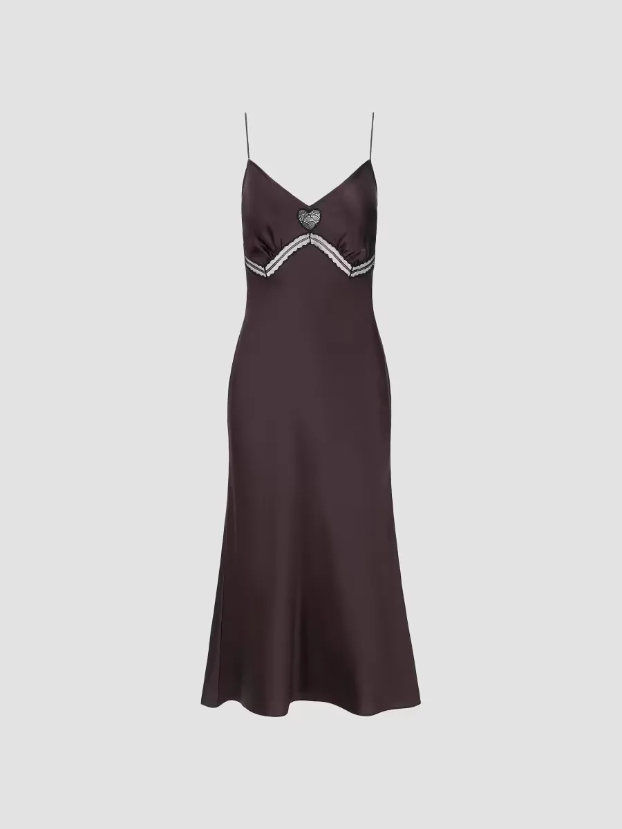 Terra Heart Silk Slip Dress by STAUD
