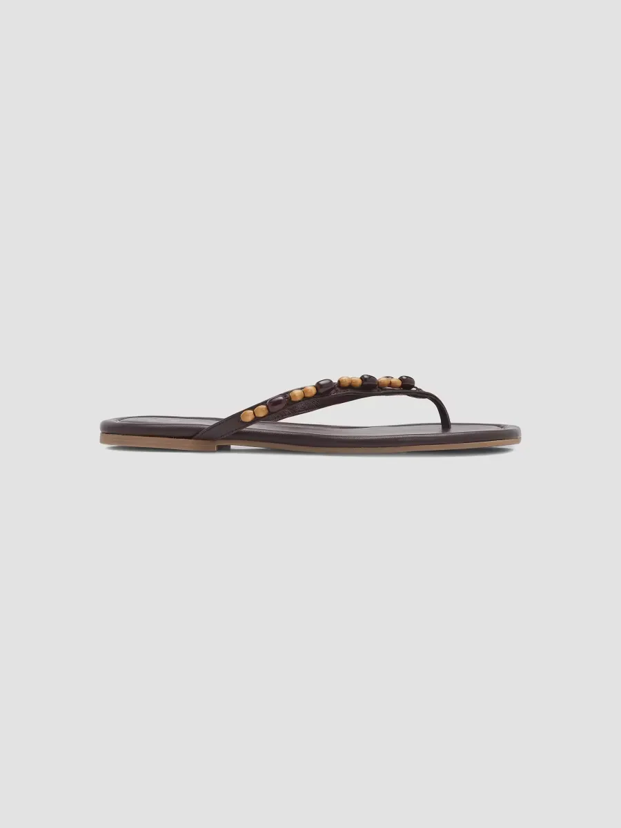 Freja Beaded Thong-Style Sandals by STAUD