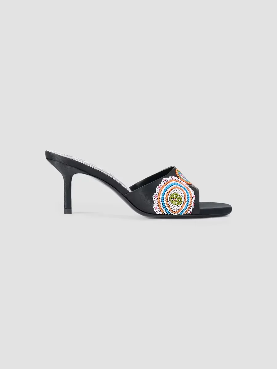 Bea Millefiore 70MM Embellished Mules by STAUD