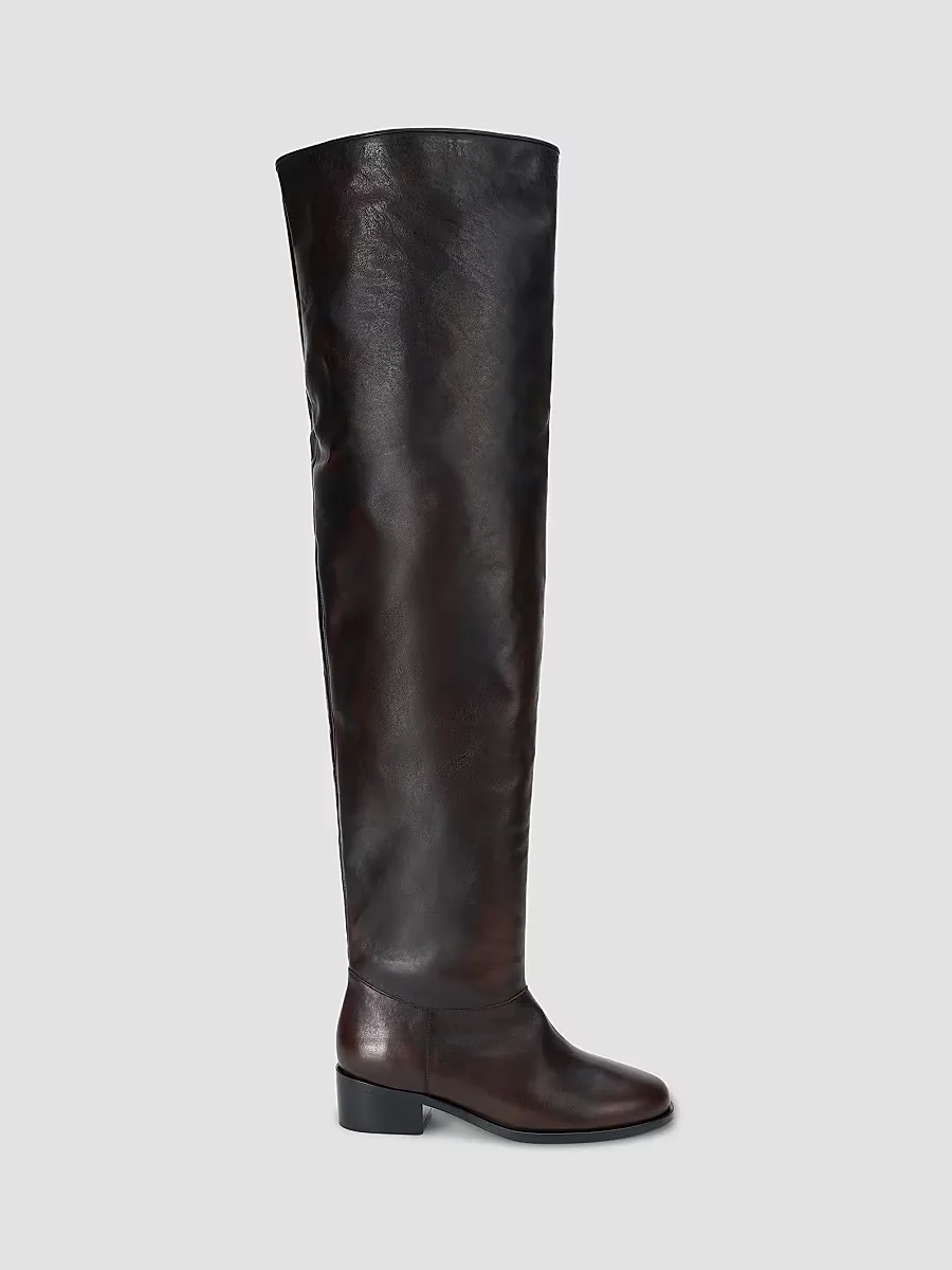 Arlo Leather Over-the-Knee Boots by STAUD