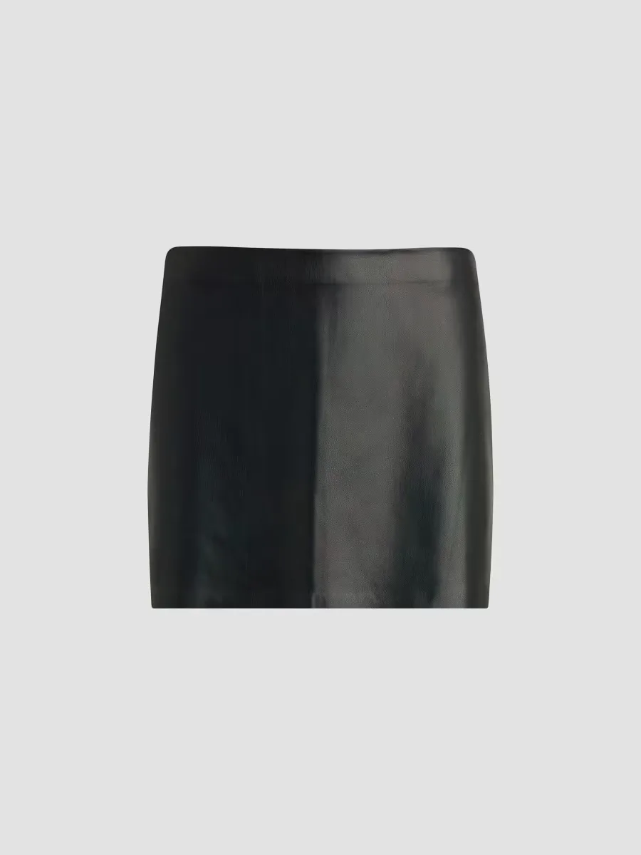 Faux Leather Pencil Miniskirt by Joe's Jeans