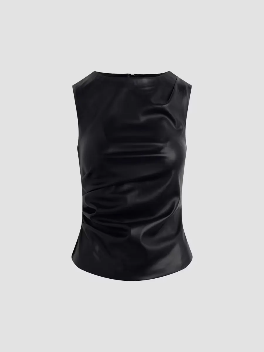 The Meg Faux-Leather Top by Joe's Jeans