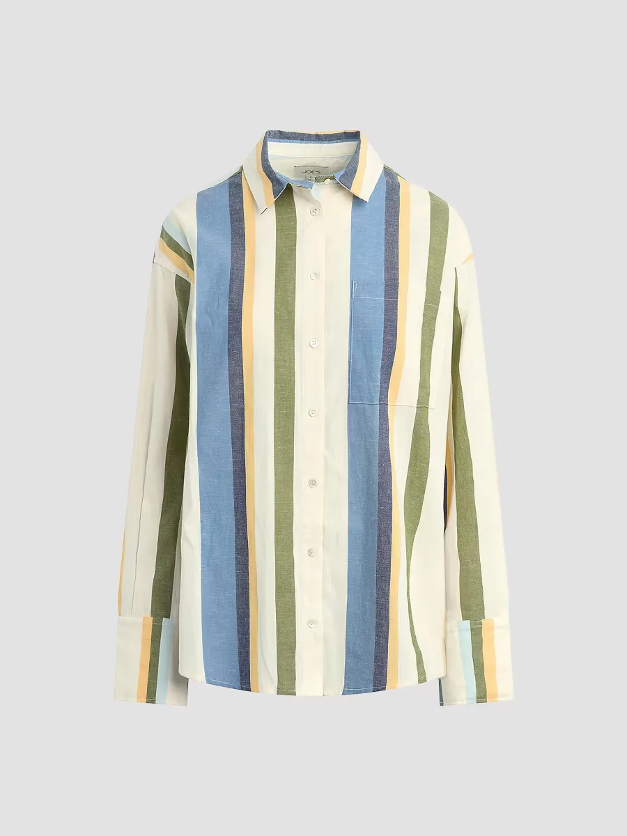 The Boyfriend Striped Button-Up Shirt
