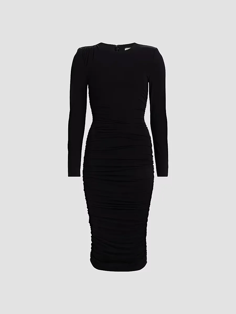 Paityn Shirred Midi-Dress by L'AGENCE