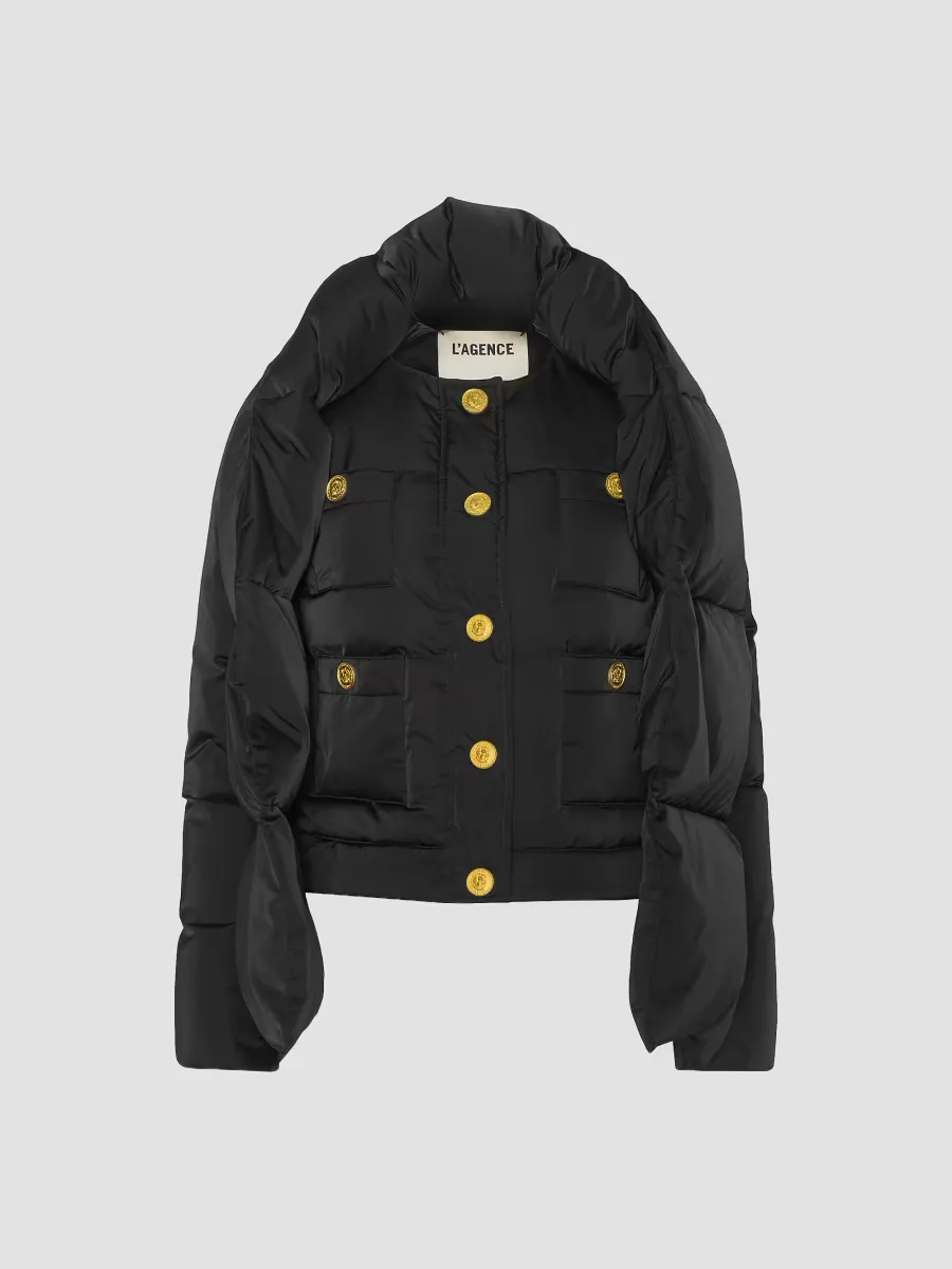 Juana Scarf-Detail Down Puffer Jacket by L'AGENCE