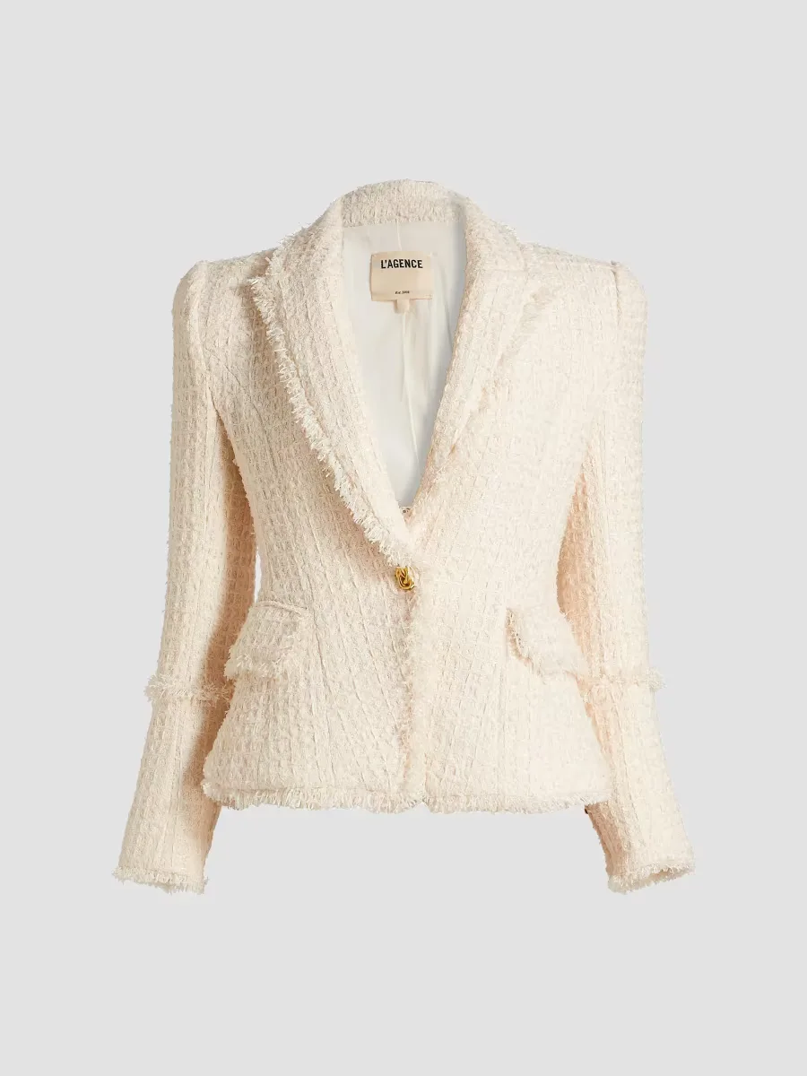 Kaisley Tweed Single-Breasted Blazer