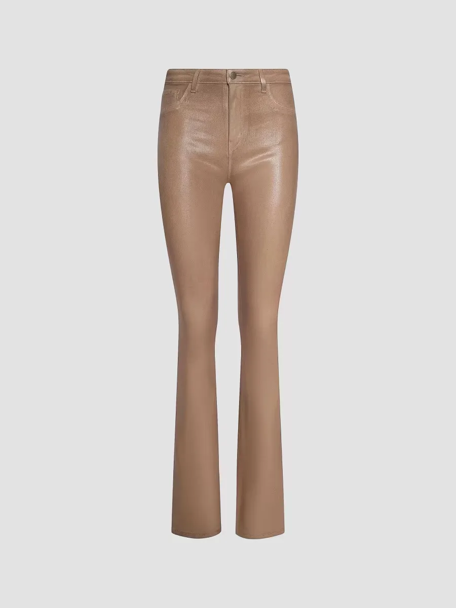 Marty Coated High-Rise Flare Jeans