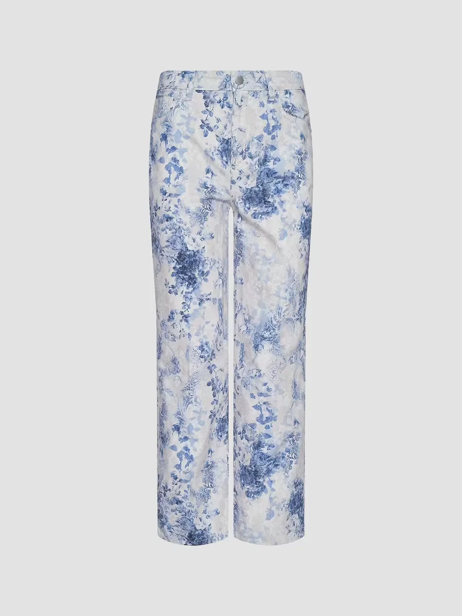 June Ultra-High-Rise Crop Stovepipe Jeans by L'AGENCE