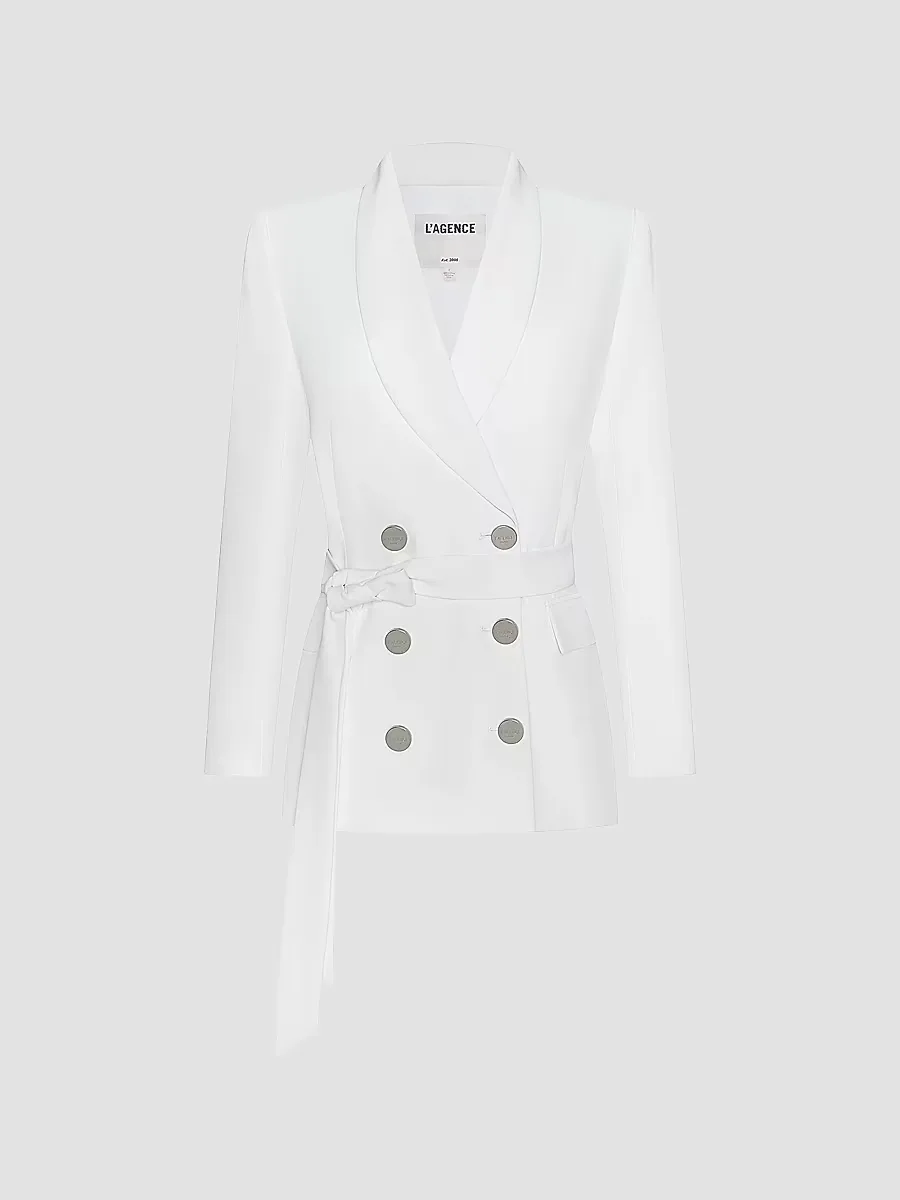 Aven Wrap Double-Breasted Blazer by L'AGENCE