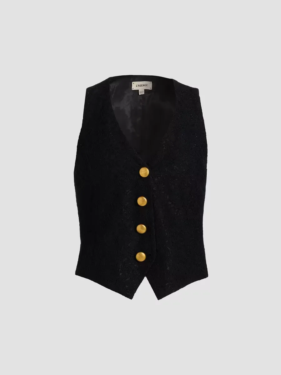Kino Bonded Lace Vest by L'AGENCE